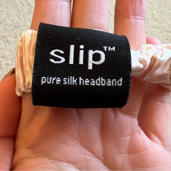 SLIP Pure Silk Twist Headband PINK + WHITE LEOPARD 1 piece - Picture 5 of 5